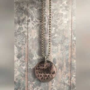 She believed she could do she did necklace